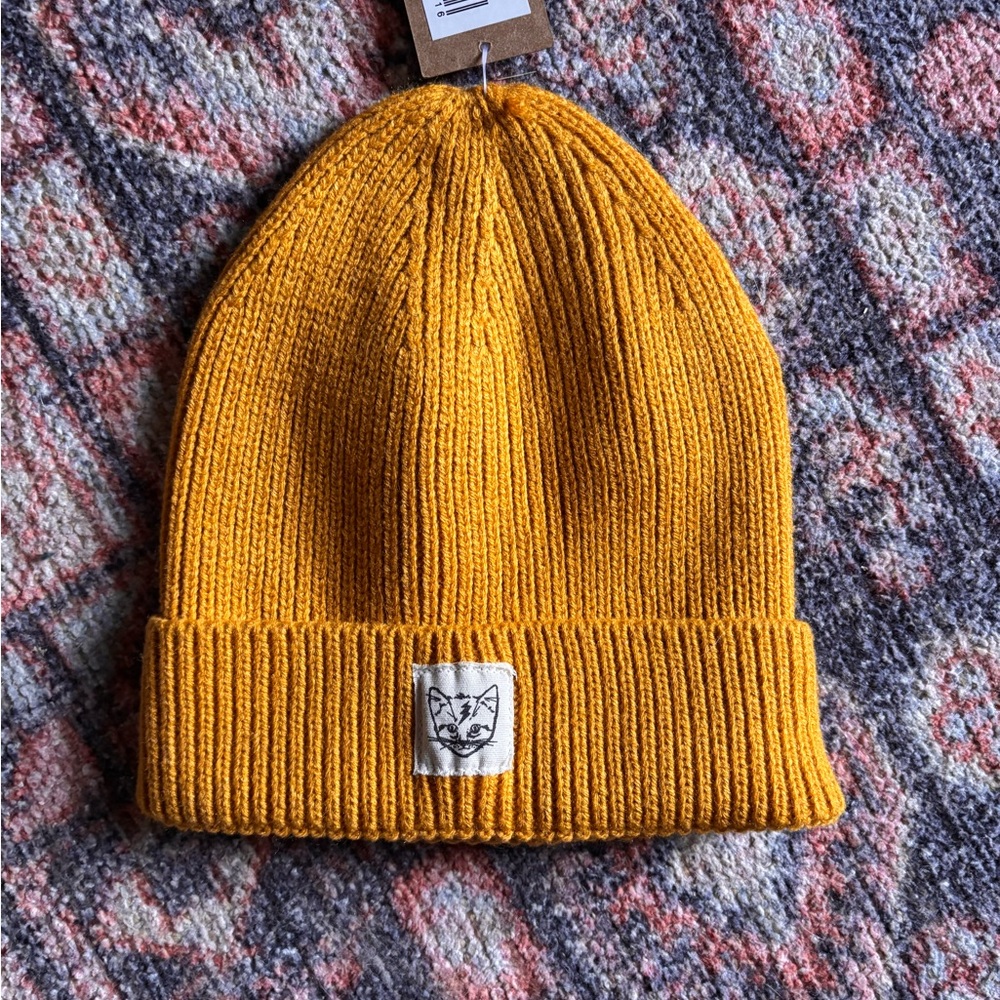 H&M Mustard Yellow Knit Beanie
